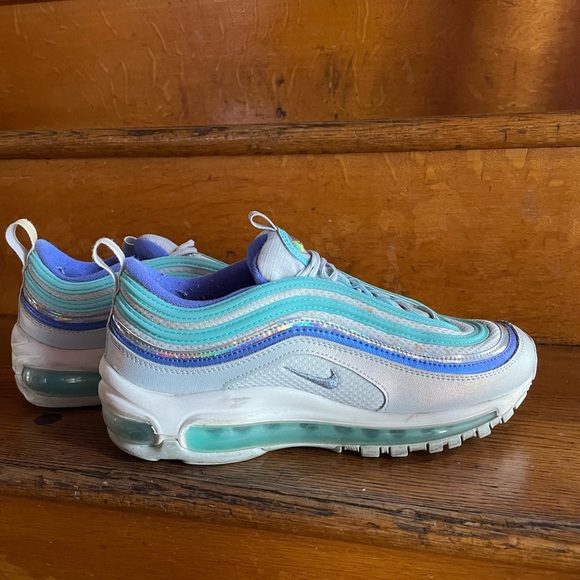 Women’s Aura Sapphire Green Nike Air Max 97s - Picture 1 of 3